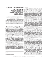 Clonal Distribution of Invasive Pneumococci Czech Republic 19962003