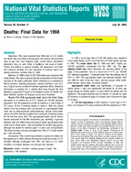 Deaths Final Data for 1998