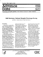 1989 Summary National Hospital Discharge Survey