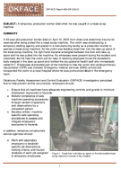 A temporary production worker died when he was caught in a tread scrap machine