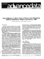 Drug Utilization in Office Visits to Primary Care Physicians National Ambulatory Medical Care Survey 1980
