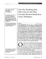 NonGayIdentifying Men Who Have Sex With Men Formative Research Results From Seattle Washington