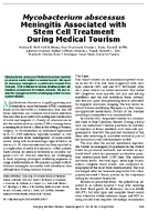 Mycobacterium abscessus Meningitis Associated with Stem Cell Treatment During Medical Tourism
