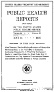 Public Health Reports  v 50 no 22  cover
