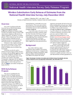 Wireless substitution Early Release of Estimates From the National Health Interview Survey JulyDecember 2023