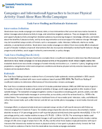 Campaigns and Informational Approaches to Increase Physical Activity StandAlone Mass Media Campaigns