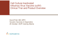 Cell culture inactivated influenza virus vaccine ccIIV clinical trial and product overview