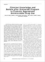 Clinician Knowledge and Beliefs after Statewide Program to Promote Appropriate Antimicrobial Drug Use