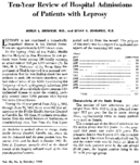 Tenyear review of hospital admissions of patients with leprosy