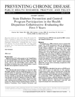 State Diabetes Prevention and Control Program Participation in the Health Disparities Collaborative Evaluating the First 5 Years