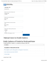 Provisional Death Counts for Coronavirus Disease COVID19 Daily Updates of Totals by Week and State Updated May 27 2020