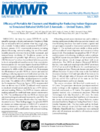 Efficacy of Portable Air Cleaners and Masking for Reducing Indoor Exposure to Simulated Exhaled SARSCoV2 Aerosols  United States 2021