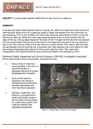 A press brake operator died when he was struck by a steel lug