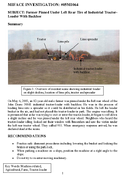Farmer Pinned Under Left Rear Tire of Industrial TractorLoader With Backhoe