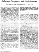 Influenza pregnancy and fetal outcome