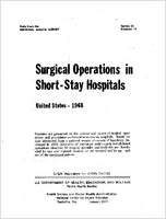Surgical Operations in ShortStay Hospitals United States  1968
