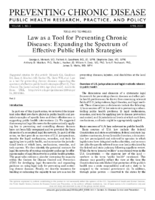 Law as a Tool for Preventing Chronic Diseases Expanding the Spectrum of Effective Public Health Strategies