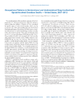 Occupational Patterns in Unintentional and Undetermined DrugInvolved and OpioidInvolved Overdose Deaths  United States 20072012
