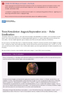 Teen newsletter AugustSeptember 2021  Polio eradication