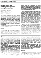 Patterns of HIV risk and preventive behaviors among teenage men