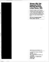 Women Who Use Organized Family Planning Services United States 1979