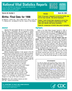 Births Final Data for 1998