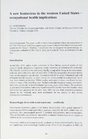 A new hantavirus in the Western United States  occupational health implications