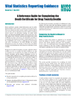 A Reference guide for completing the death certificate for drug toxicity deaths