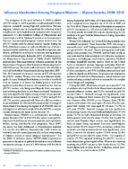 Influenza Vaccination Among Pregnant Women  Massachusetts 20092010