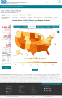 United States COVID19 Cases and Deaths by State Reported to the CDC Since January 22 2020 COVID19 Case Rate in the US Reported to the CDC by StateTerritory Cases per 100000 Oct 10 2020