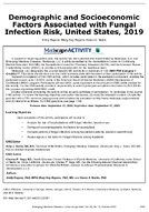 Demographic and Socioeconomic Factors Associated with Fungal Infection Risk United States 2019
