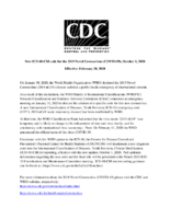 New ICD10CM code for the 2019 Novel Coronavirus COVID19 October 1 2020 Effective February 20 2020