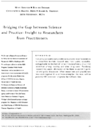 Bridging the gap between science and practice insight to researchers from practitioners