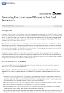 Preventing Electrocutions of Workers in Fast Food Restaurants