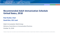 Recommended adult immunization schedule United States 2018
