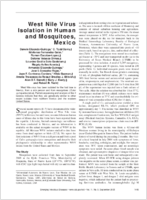 West Nile Virus Isolation in Human and Mosquitoes Mexico