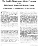 The health maintenance clinic program of the FifeHamill Memorial Health Center