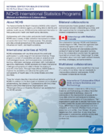 NCHS international statistics programs bilateral and multilateral collaborations May 2018