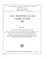 Vital Statistics of the United States 1959 Volume I