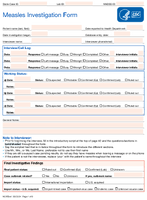 Measles Investigation Form 2024