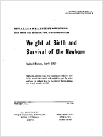 Weight at Birth and Survival of the Newborn United States Early 1950