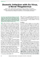 Zoonotic Infection with Oz Virus a Novel Thogotovirus