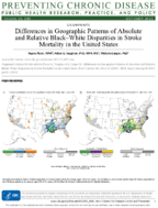 Differences in Geographic Patterns of Absolute and Relative BlackWhite Disparities in Stroke Mortality in the United States