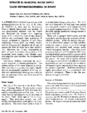 Nitrates In Municipal Water Supply Cause Methemoglobinemia In Infant