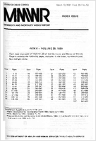 Morbidity and Mortality Weekly Report MMWR March 13 1981  Vol 29  No 53