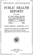 Public Health Reports  v 43 no 22  cover