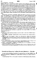 Formaldehyde Exposures in a Gross Anatomy Laboratory  Colorado