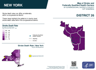 NY Congressional District 26 Stroke and Federally Qualified Health Centers Map 119th Congress