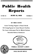 Public Health Report  v 66 no 24  cover