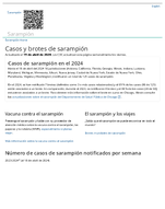 Casos y brotes de sarampin